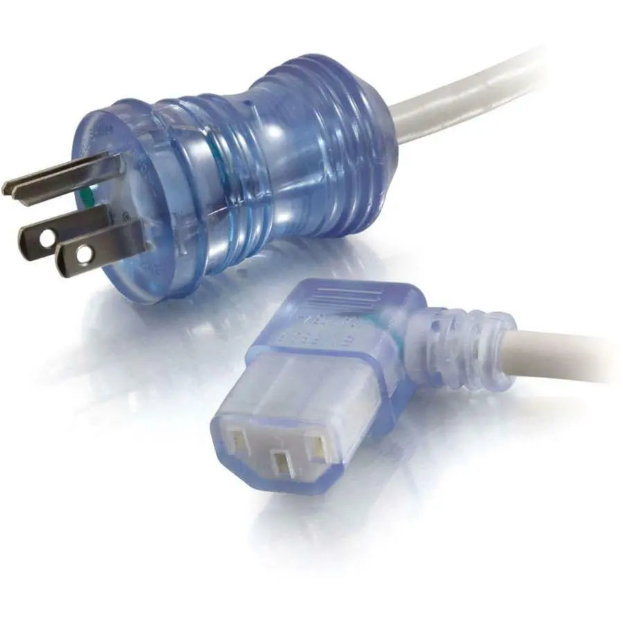 C2G 15ft 16 AWG Hospital Grade Power Cord (NEMA 5-15P to IEC320C13R) - Gray with Clear Connectors - For Monitor, Printer, Scanner - 125 V AC13 A - Gray - 15 ft Cord Length - 48052 C2G
