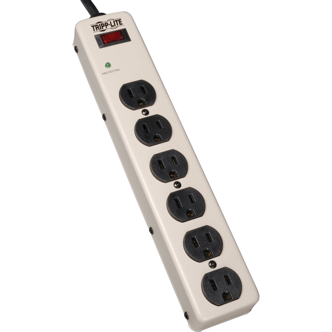 Tripp Lite 6-Outlet Commercial-Grade Surge Protector, 6 ft. (1.83 m) Cord, 900 Joules, 12.5-in. length - Receptacles: 6 x NEMA 5-15R - 900J - PM6SN1