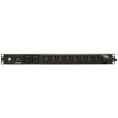 Tripp Lite PDU Metered 200V - 240V 20A 8 C13; 2 C19 C20 Horizontal 1URM - 1UHorizontal Rackmount - PDUMH20HV