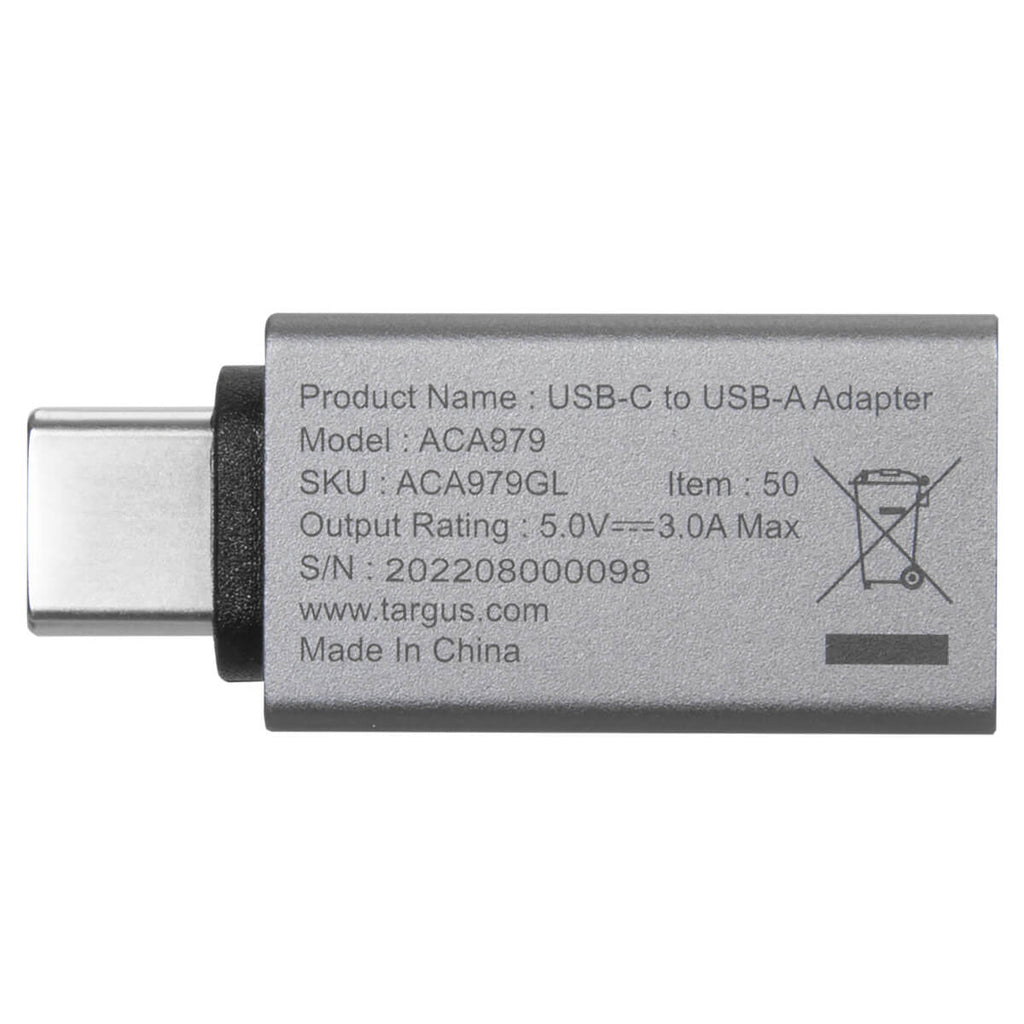 Targus ACA979GL cable gender changer Silver - ACA979GL