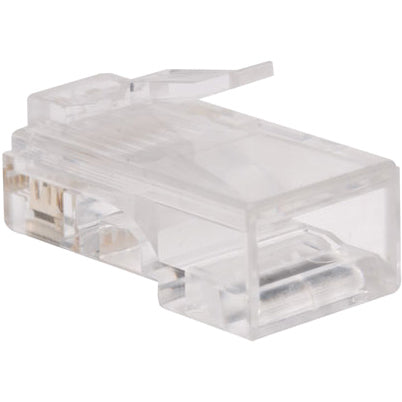Tripp Lite RJ45 for Flat Solid / Standard Conductor 4-Pair Cat5e Cat5 Cable 100 Pack - 100 Pack - 1 x RJ-45 Network Male - N030-100-FL