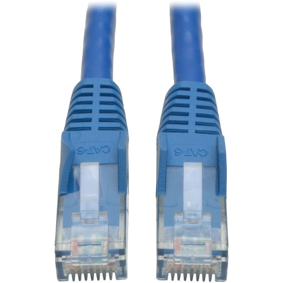 Tripp Lite 35ft Cat6 Gigabit Snagless Molded Patch Cable RJ45 M/M Blue 35' - 35 ft Category 6 Network Cable for Network Device - First End: 1 x RJ-45 Network - Male - Second End: 1 x RJ-45 Network - M... - N201-035-BL