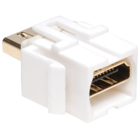 Tripp Lite HDMI Keystone Jack Snap-in Insert Module Coupler Female / Female - 1 x HDMI Digital Audio/Video Female - 1 x HDMI Digital Audio/Video Female - Gold Connector - White - P164-000-KJ-WH