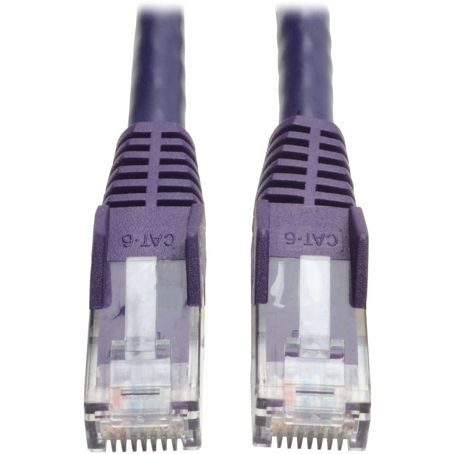 Tripp Lite 25ft Cat6 Gigabit Snagless Molded Patch Cable RJ45 M/M Purple 25' - 25 ft Category 6 Network Cable for Network Device - First End: 1 x RJ-45 Network - Male - Second End: 1 x RJ-45 Network -... - N201-025-PU