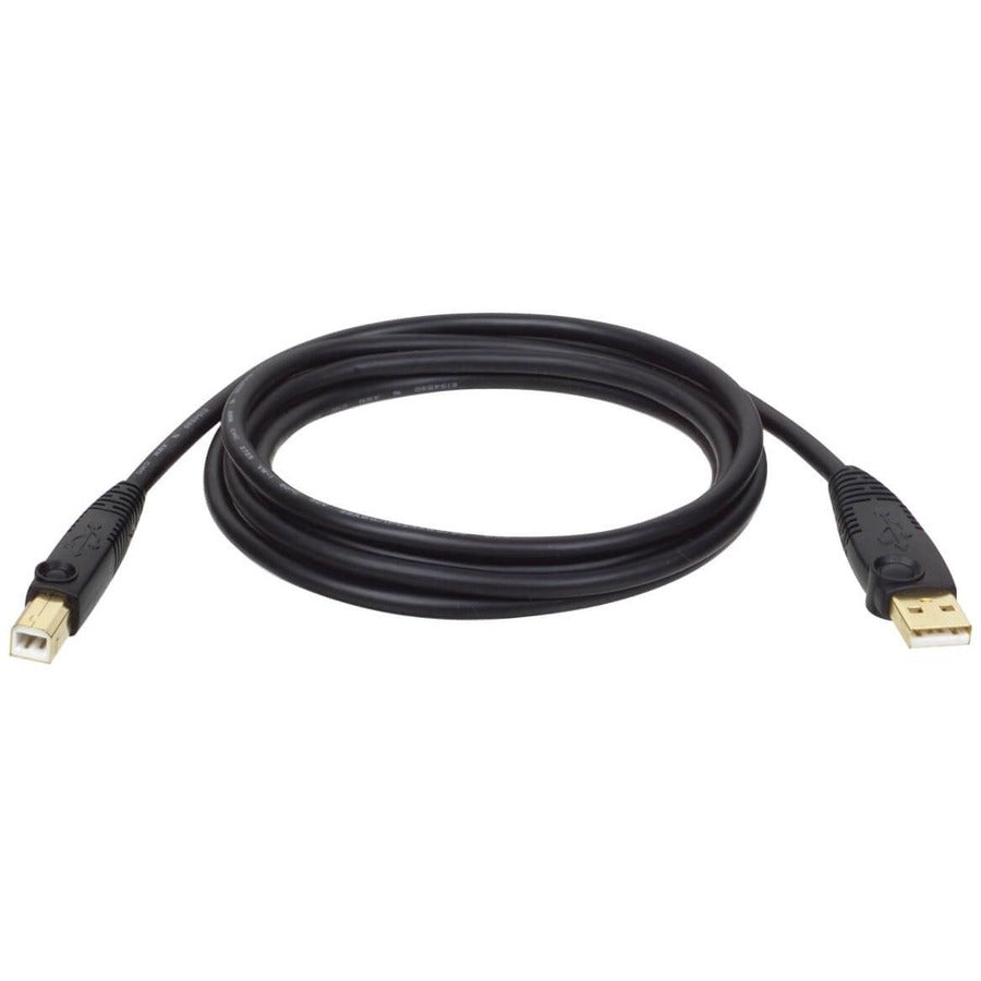 Tripp Lite 10ft USB 2.0 Hi-Speed A/B Device Cable Shielded Male / Male 10' - Type A Male - Type B Male USB - 10ft - Black - U022-010-R