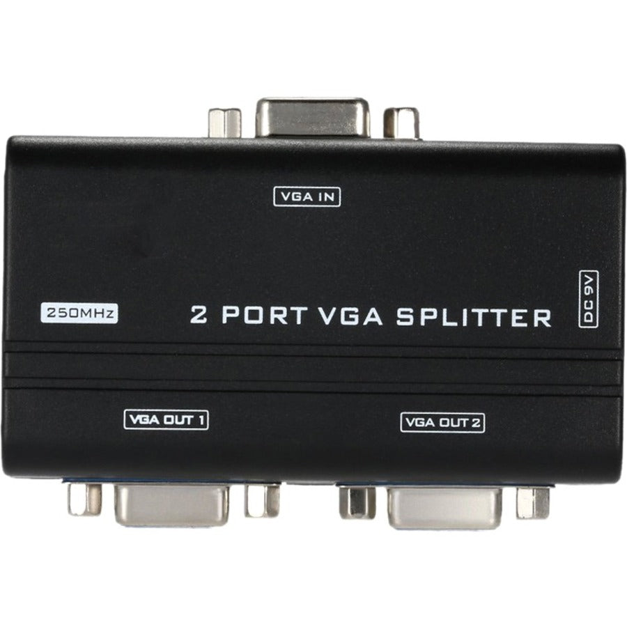 4XEM 2-Port VGA Splitter 250 MHz - 250 MHz to 250 MHz - 1920 x 1440 - 213 ft Maximum Operating Distance - VGA In - VGA Out - 4XVGASP2502
