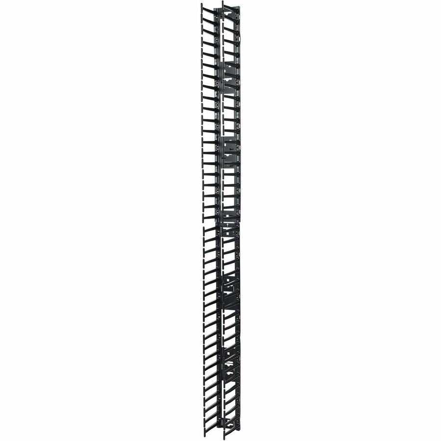 APC by Schneider Electric Vertical Cable Manager for NetShelter SX 750mm Wide 42U (Qty 2) - Cable Pass-through - Black - 2 Pack - 42U Rack Height - AR7580A