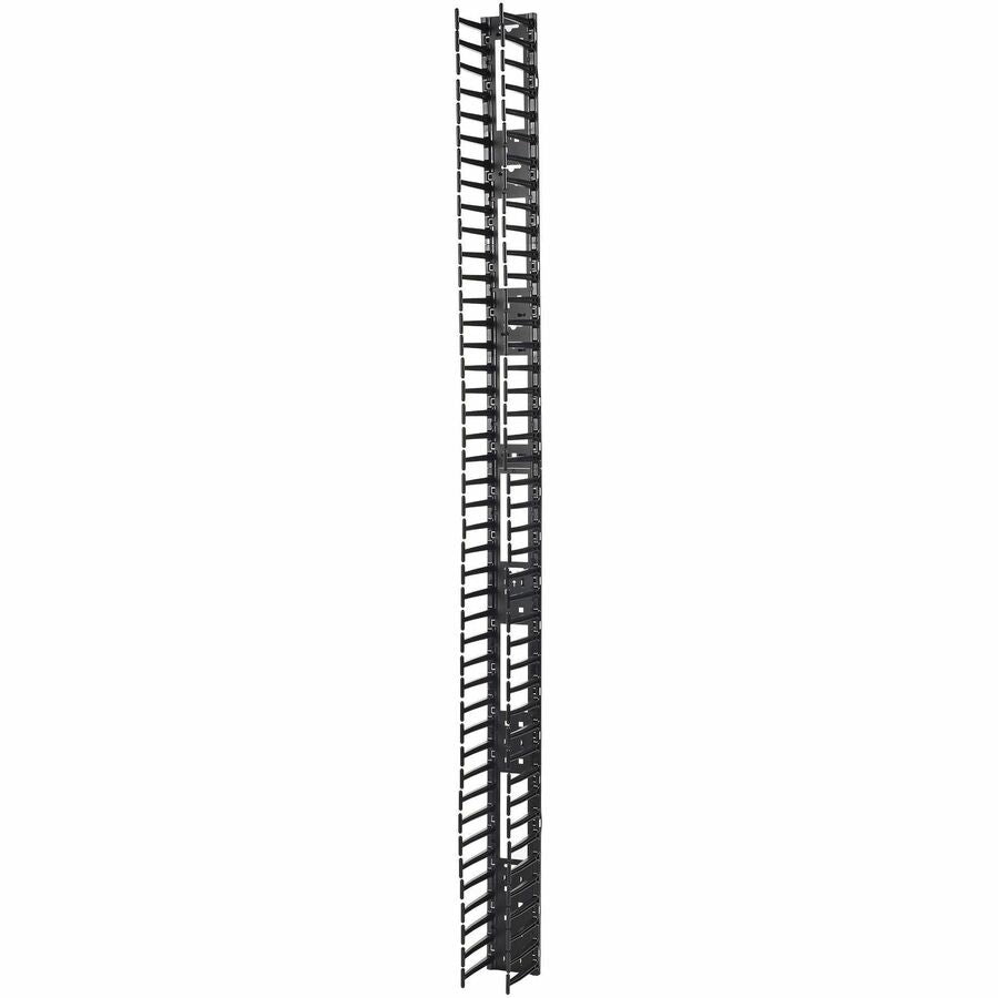 APC by Schneider Electric Vertical Cable Manager for NetShelter SX 750mm Wide 45U (Qty 2) - Cable Pass-through - Black - 2 Pack - 45U Rack Height - AR7585