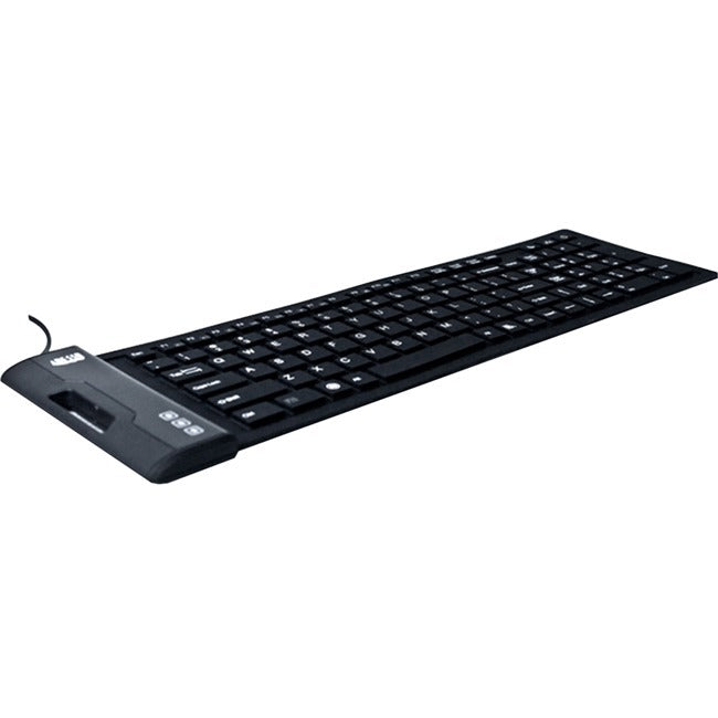 Adesso Antimicrobial Waterproof Flex Keyboard (Compact Size) - Cable Connectivity - USB Interface - 108 Key Home Page, Email, My Computer, My Favorites, Volume Up, Volume Down, Mute, Previous Track, N... - AKB-222UB