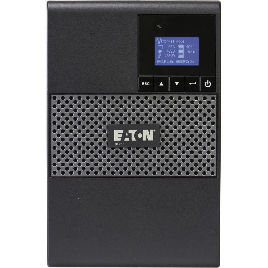 Eaton 5P UPS 750VA 600 Watt 120V True Sine Wave Tower UPS Network Card Optional - Tower - 4 Minute Stand-by - 110 V AC Input - 132 V AC Output - 8 x NEMA 5-15R - 5P750