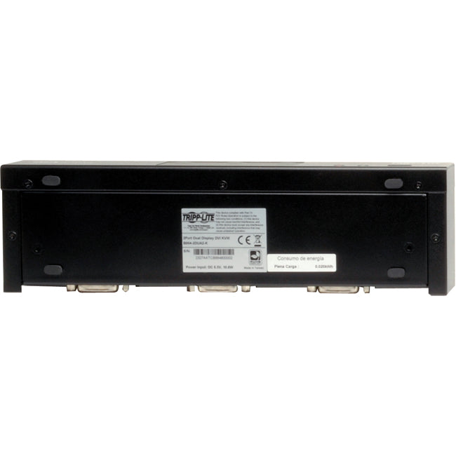 Tripp Lite 2-Port Dual Monitor DVI KVM Switch with Audio and USB 2.0 Hub, Cables included - 2 Computer(s) - 1 Local User(s) - 2560 x 1600 - 1 x Network (RJ-45) - 5 x USB - 6 x DVI - Desktop - TAA Comp... - B004-2DUA2-K