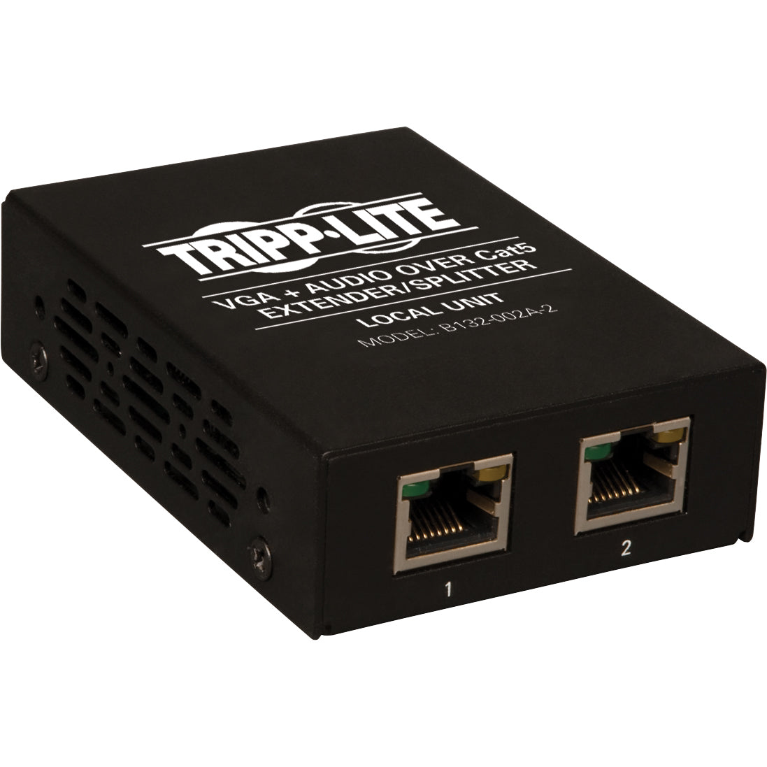Tripp Lite 2-Port VGA with Audio over Cat5 / Cat6 Extender Splitter, Transmitter - with EDID Copy, 1920x1440 at 60Hz - B132-002A-2
