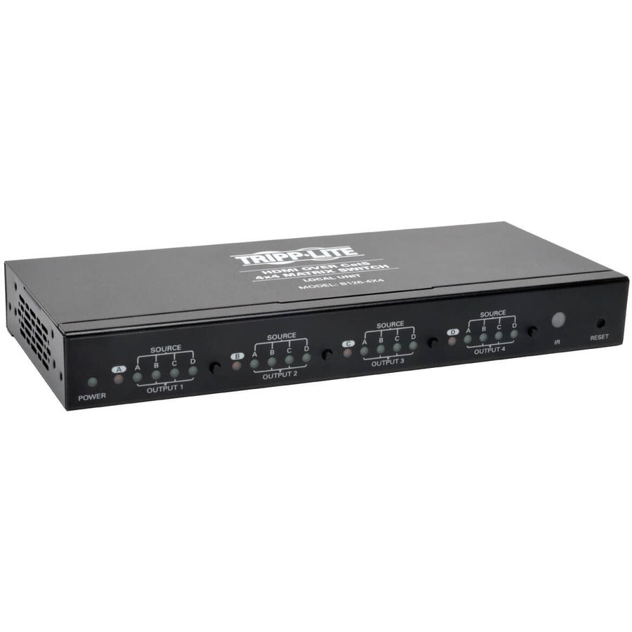 Tripp Lite HDMI over Cat5 Cat6 4x4 Matrix Video Extender Switch HDMI RJ45 F/F TAA - 1920 x 1080 - Full HD - 1080i - Twisted Pair - 4 x 4 - Display, TV, Projector - TAA Compliant - B126-4X4