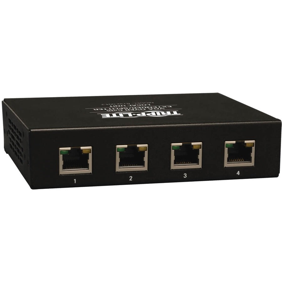 Tripp Lite VGA over Cat5/Cat6 Video Extender 4-Port Transmitter Splitter HD15 RJ45 TAA - 1 Input Device - 5 Output Device - 1000 ft Range - 4 x Network (RJ-45) - 1 x VGA In - 1 x VGA Out - 1920 x 1440... - B132-004-2