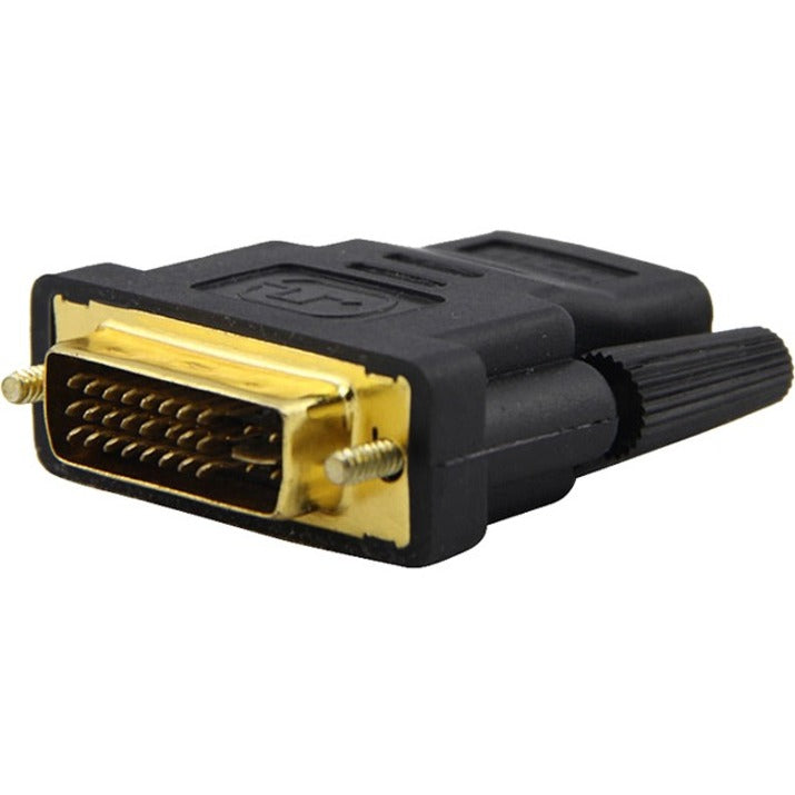4XEM DVI-I Dual Link Male To HDMI Female Adapter - 1 Pack - 1 x 19-pin HDMI Digital Audio/Video Female - 1 x 29-pin DVI-I (Dual-Link) Video Male - 1920 x 1200 Supported - Gold, Nickel Connector - Blac... - 4XHDMIDVIIFMA