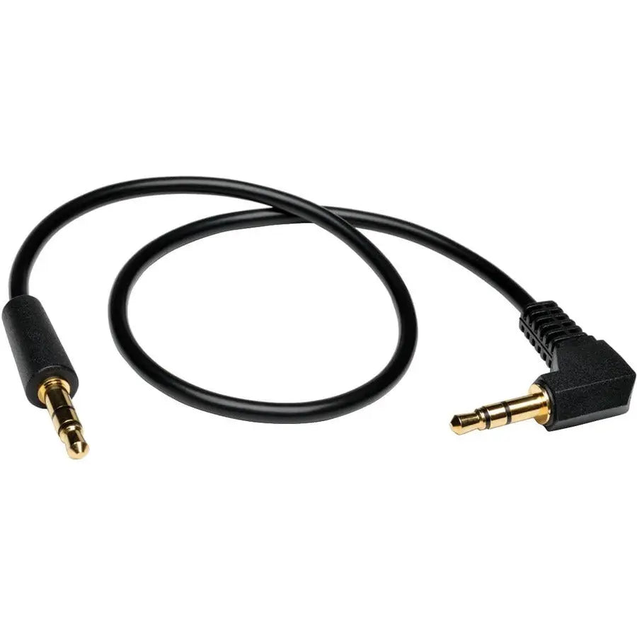 Tripp Lite 6ft Mini Stereo Audio Cable with One Right Angle Plug 3.5mm M/M 6' - 6 ft Mini-phone Audio Cable for Audio Device, iPhone, iPod, MP3 Player - First End: 1 x Mini-phone Stereo Audio - Male -... - P312-006-RA - eCommerce Business Prime