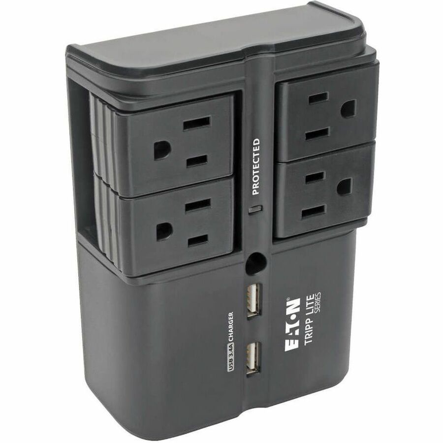 Tripp Lite Surge 4 Outlet 3.4A USB Charger Tablet Smartphone Ipad Iphone - 4 x NEMA 5-15R - 1800 VA - 1080 J - 120 V AC Input - 5 V DC Output - SK40RUSBB