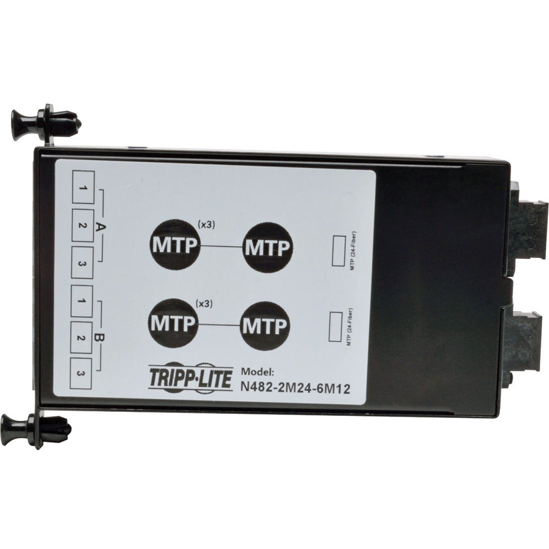 Tripp Lite 2 x 24 Fiber MTP/MPO to 6 x 12 Fiber MTP/MPO Breakout Cassette - MTP/MPO Breakout Cassette - N482-2M24-6M12