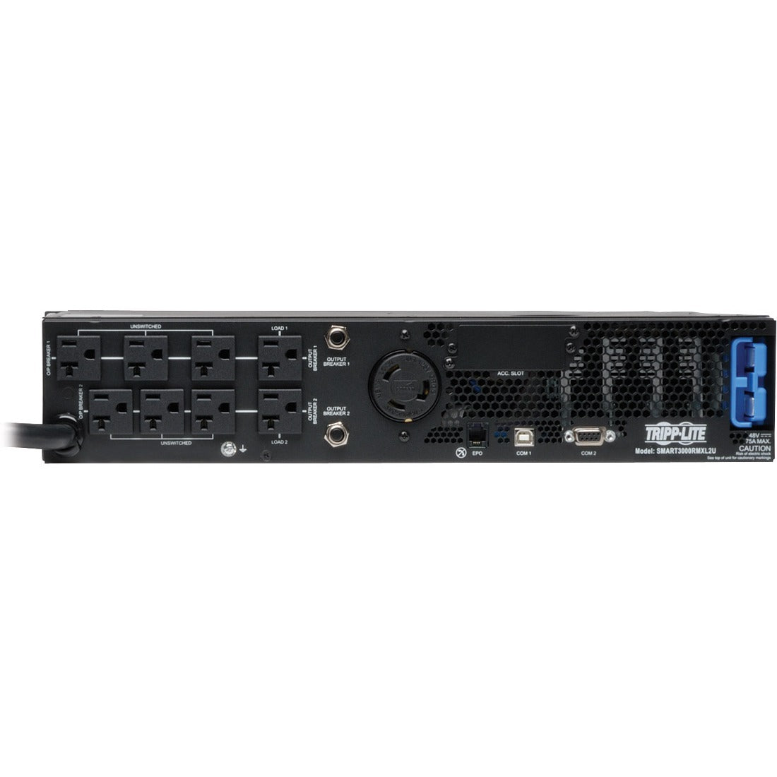 Tripp Lite UPS Smart 3000VA 2250W Rackmount AVR 120V Pure Sine Wave LCD USB DB9 2URM TAA - 2U Rack/Tower - 3.50 Minute Stand-by - 120 V AC Input - 120 V AC Output - 1 x NEMA L5-30R, 8 x NEMA 5-15/20R ... - SM3000RM2UTAA