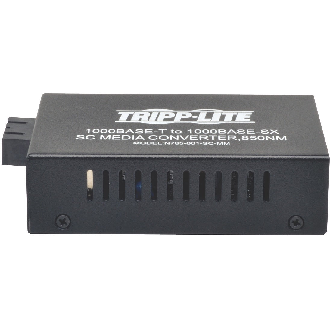 Tripp Lite SC Multimode Fiber Media Converter Gigabit 10/100/1000 RJ45 550M 850nm - 1 x Network (RJ-45) - 10/100/1000Base-T, 1000Base-SX - Desktop - N785-001-SC-MM