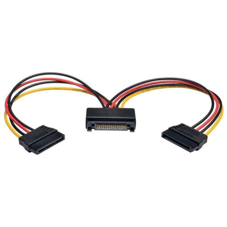 Tripp Lite 15-Pin Serial ATA SATA Power Y Splitter Cable Adapter M/F 6 Inch - For SATA Drive - Red - 6 Inch - P947-06N-2P15