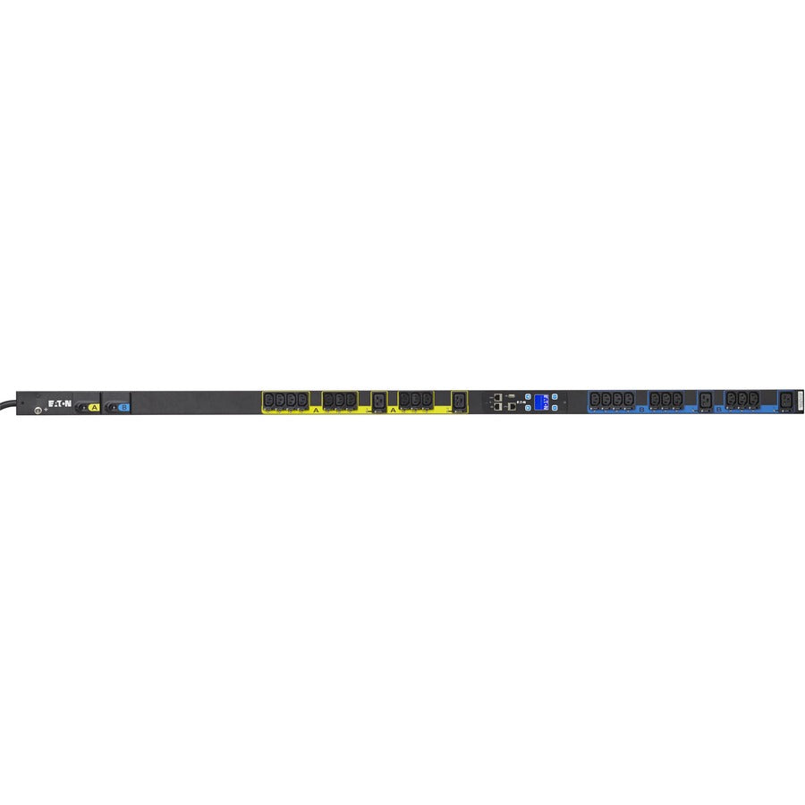 Eaton Managed Rack PDU 5.76 kW max 200-240V 24A 24 Outlet Single-Phase PDU - Switched - NEMA L6-30P - 20 x IEC 60320 C13, 4 x IEC 60320 C19 - 230 V AC - 5760 W - Network (RJ-45) - 38U - Vertical - EMA107-10