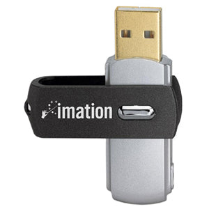 Imation 2GB Swivel 17474 USB 2.0 Flash Drive - 2 GB - USB 2.0 - 1 Year Warranty - 1 / Pack - 17474