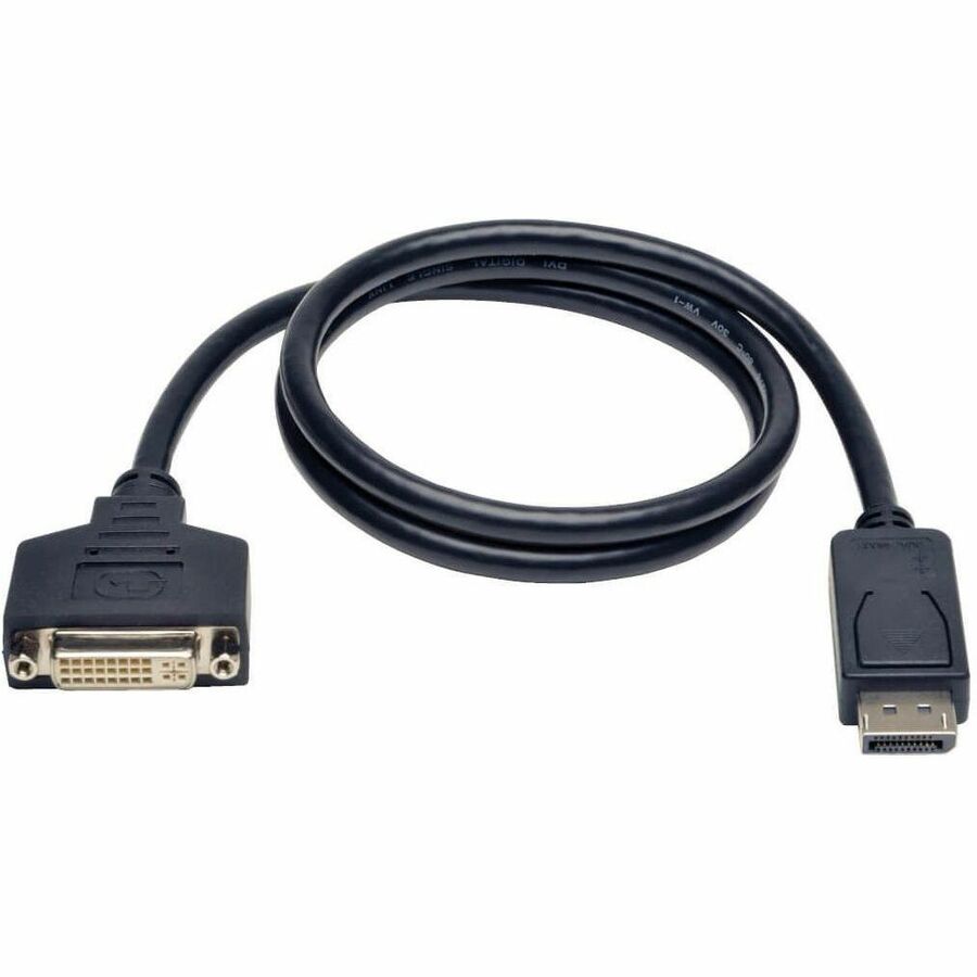 Tripp Lite DisplayPort to DVI Adapter Video Converter DP to DVI-I M/F 3ft - 3 ft DisplayPort/DVI Video Cable for Monitor, Video Device - First End: 1 x DisplayPort Digital Audio/Video - Male - Second ... - P134-003