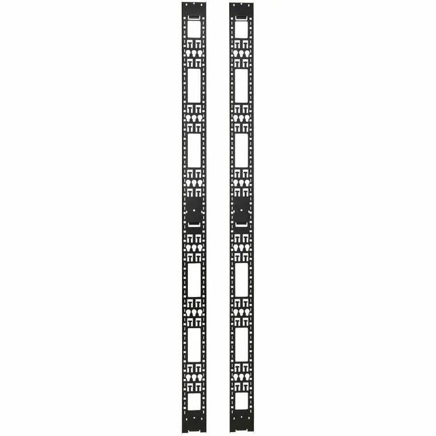 Tripp Lite 45U Rack Enclosure Server Cabinet Vertical Cable Management Bars - Cable Strain Relief Bar - Black - 2 Pack - 45U Rack Height - SRVRTBAR45 - eCommerce Business Prime