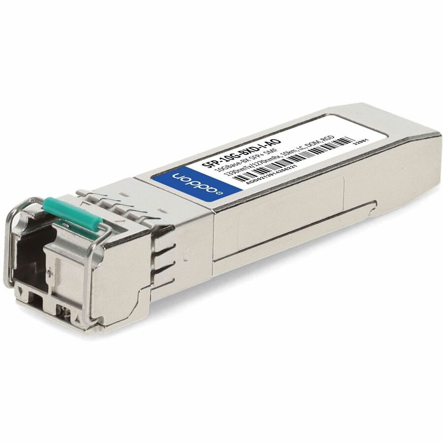 AddOn Cisco SFP-10G-BXD-I Compatible TAA Compliant 10GBase-BX SFP+ Transceiver (SMF, 1330nmTx/1270nmRx, 10km, LC, DOM, Rugged) - 100% compatible and guaranteed to work - SFP-10G-BXD-I-AO