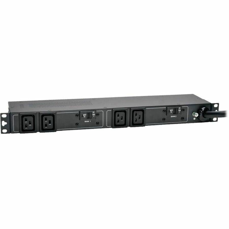 Tripp Lite PDU Basic 208V / 240V 5/5.8kW 30A C19 4 Outlet L6-30P Horizontal 1URM - NEMA L6-30P - 4 x IEC 60320 C19 - 230 V AC - 5.80 kVA - 1U Horizontal Rackmount, Wall Mountable, Under-counter - PDUH30HV19