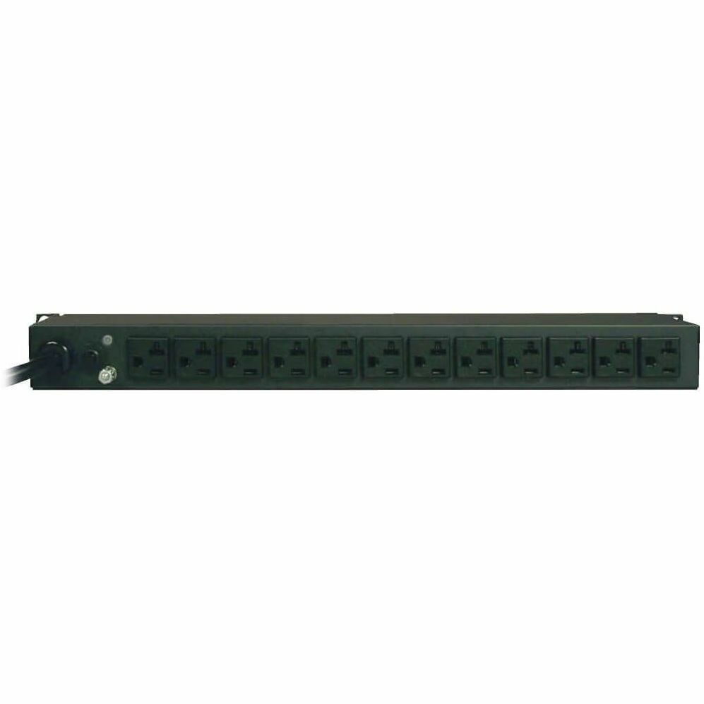 Tripp Lite PDU Metered 120V 20A 5-15/20R 12 Outlet L5-20P 1URM 6ft Cord - 1U Horizontal Rackmount, Wall Mountable, Under-counter - PDUMH20-6