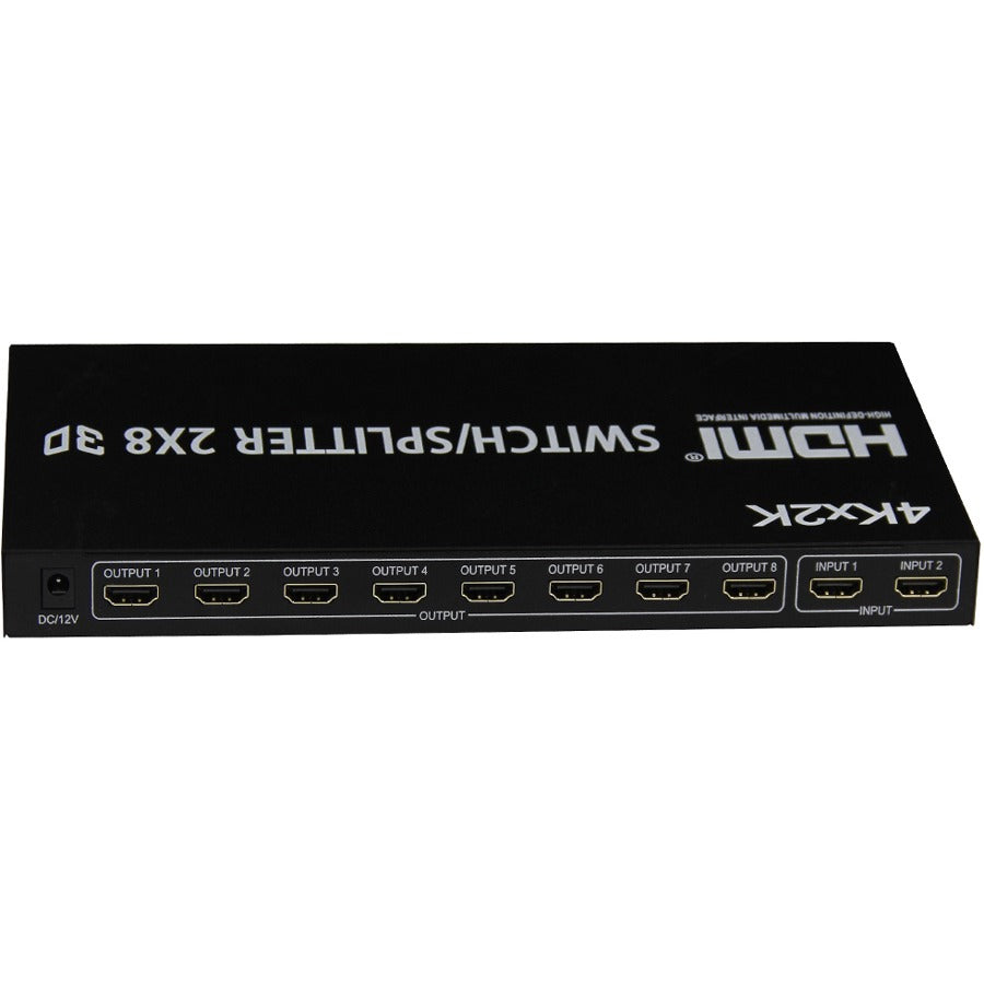 4XEM 2x8 Port HDMI video switcher/splitter - 4XEM 2x8 Port high speed HDMI video switcher/splitter fully supporting 1080p, 3D for Blu-Ray, gaming consoles and all other HDMI compatible devices - 4XHDMI2X84K