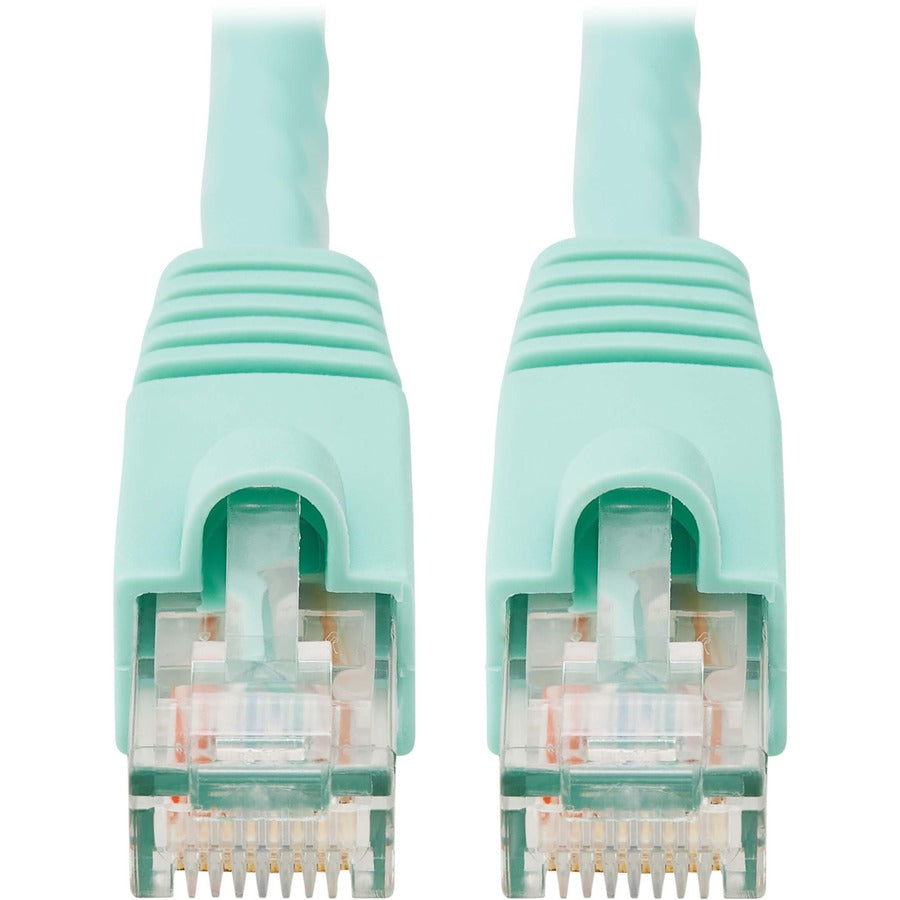 Tripp Lite 20ft Augmented Cat6 Cat6a Snagless 10G Patch Cable RJ45 Aqua 20' - 20 ft Category 6a Network Cable for Network Device - First End: 1 x RJ-45 Network - Male - Second End: 1 x RJ-45 Network -... - N261-020-AQ