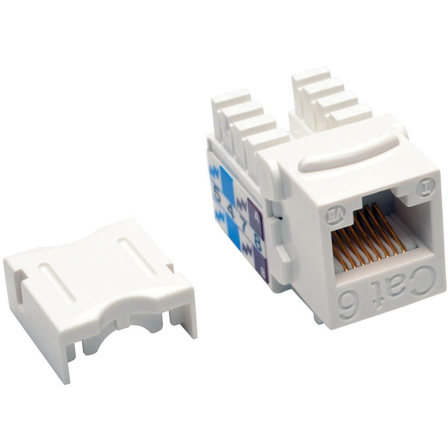 Tripp Lite Cat6 Cat5e 110 Style Punch Down Keystone Jack White 25-Pack TAA - 25 Pack - 1 x RJ-45 Network Female - White - TAA Compliant - N238-025-WH