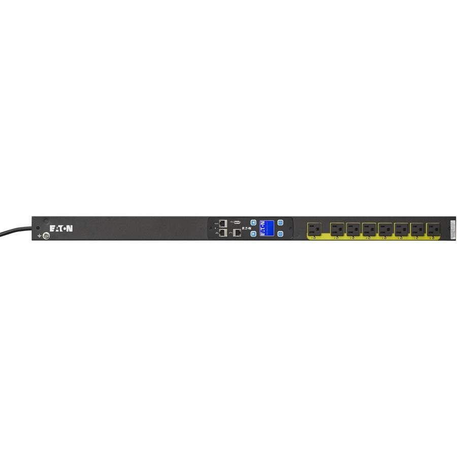 Eaton Managed Rack PDU 1.44 kW max 120V 12A 0U 8 Outlet Single-Phase PDU - Switched - NEMA 5-15P - 8 x NEMA 5-15R - 120 V AC - 1440 W - Network (RJ-45) - 21U - Vertical - Rack-mountable - EMA111-10