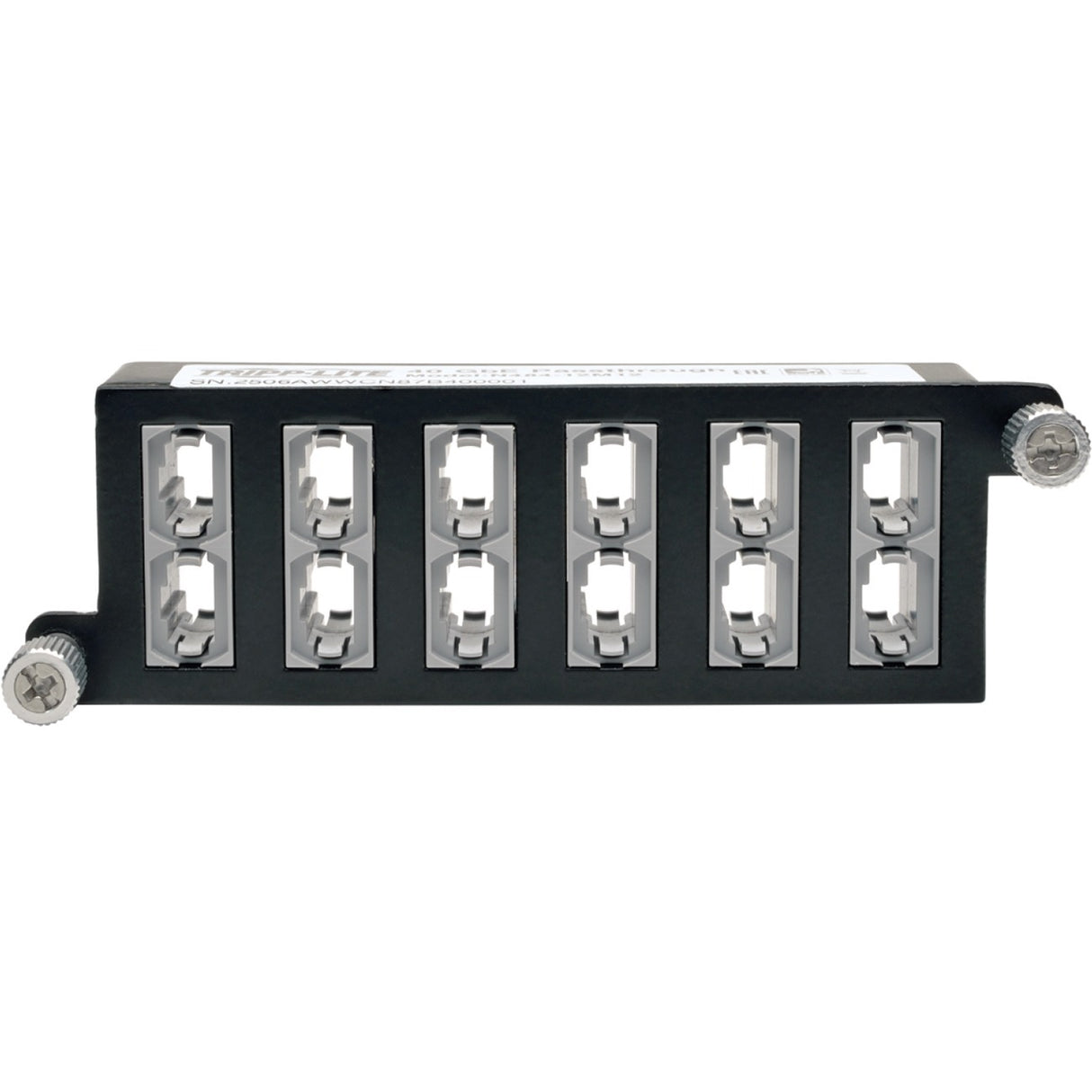 Tripp Lite 40Gb High Density Pass-Through Cassette 12 12-Fiber MTP/MPO - (x12) 12-Fiber MTP/MPO - N484-12M12