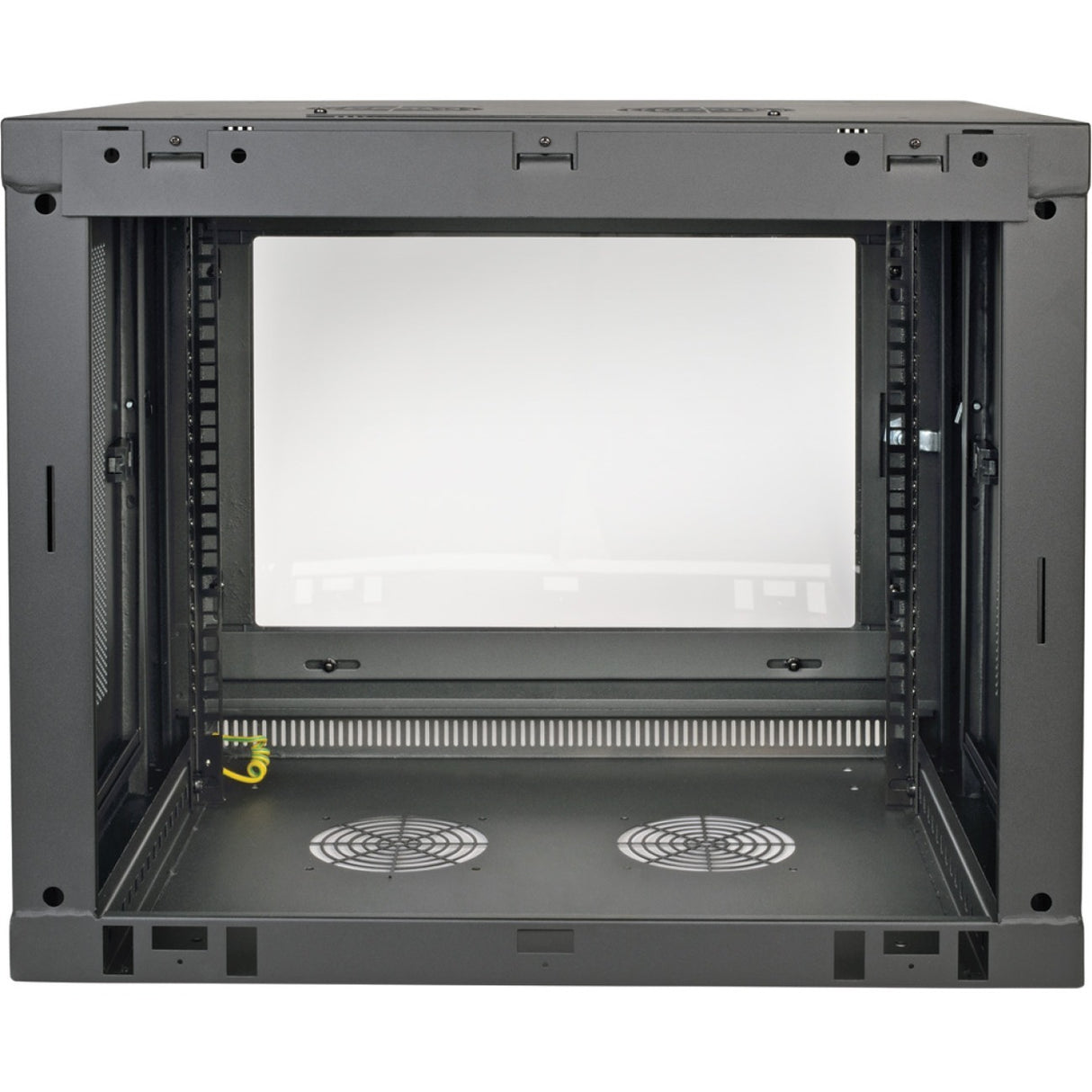 Tripp Lite 9U Wall Mount Rack Enclosure Server Cabinet w/ Acrylic Glass Front Door - For LAN Switch - 9U Rack Height x 19" Rack Width x 16.50" Rack Depth - Wall Mountable - Black - Plexiglass - 200 lb - SRW9UG