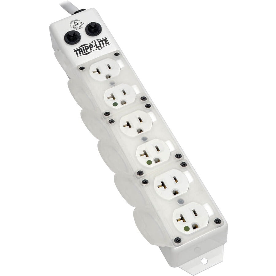 Tripp Lite Safe-IT Power Strip Hospital Medical Grade Antimicrobial UL 1363A 6 Outlet 25' cord - NEMA 5-20P - 6 x NEMA 5-20R - 25 ft Cord - PS625HG20AOEM