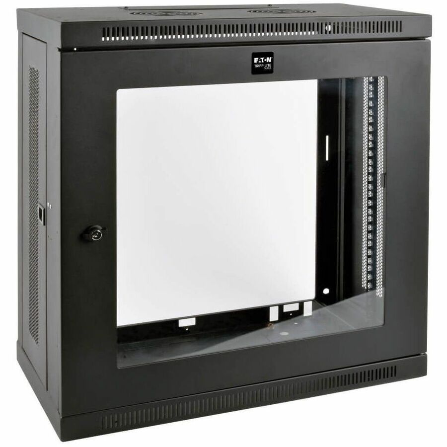 Tripp Lite 12U Wall Mount Rack Enclosure Server Cabinet 13" Depth w Acrylic Window - For LAN Switch, Patch Panel - 12U Rack Height19" Rack Depth - Wall Mountable, Floor Standing - Black - Steel, Acryl - SRW12U13G