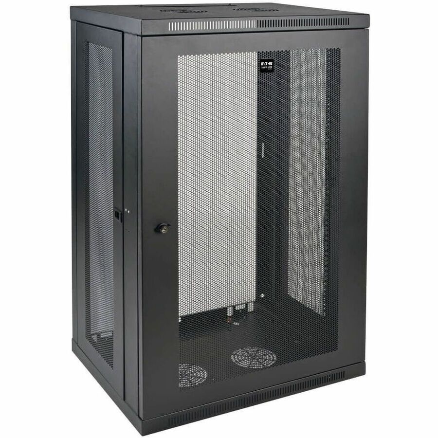 Tripp Lite 21U Wall Mount Rack Enclosure Server Cabinet w/ Door and Side Panels - 21U Rack Height x 19" Rack Width x 16.50" Rack Depth - Wall Mountable - Black - 200 lb Maximum Weight Capacity - 200 l - SRW21U