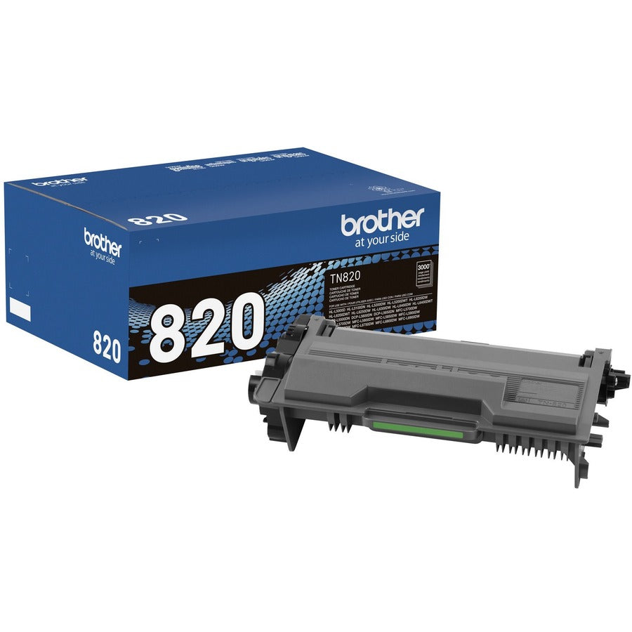 Brother Genuine TN820 Mono Laser Black Toner Cartridge - Laser - Standard Yield - 3000 Pages - Black - 1 Each - TN820 - eCommerce Business Prime