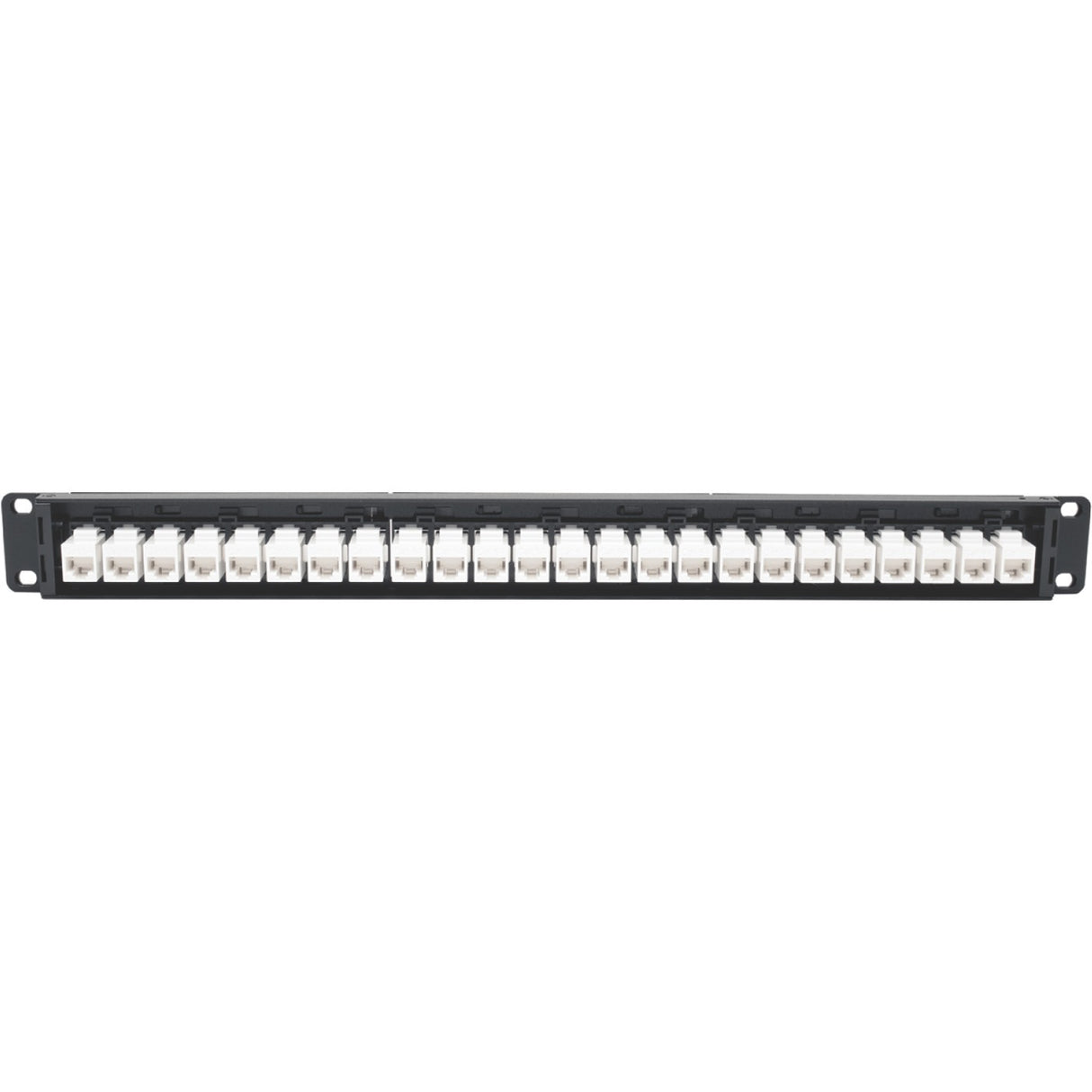 Tripp Lite 24-Port Cat6a Patch Panel Feedthrough Rackmount RJ45 Ethernet 1U - 24 Port(s) - 24 x RJ-45 - 1U High - Rack-mountable - N254-024-6A