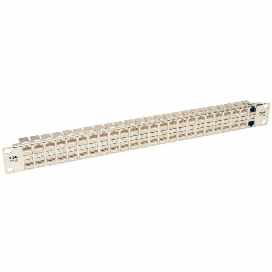 Tripp Lite 48-Port Cat6a Patch Panel Rackmount Shielded Feedthrough RJ45 1U - 48 Port(s) - 48 x RJ-45 - 1U High - Rack-mountable - N254-048-SH-6A