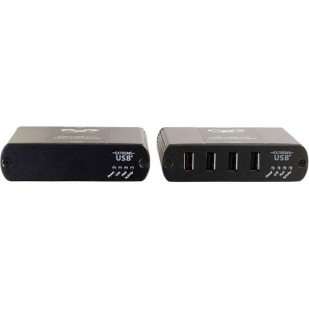 C2G 4-Port USB 2.0 over Cat5 Extender - 2 x Network (RJ-45) - 5 x USB - 328 ft Extended Range - Black - 34020