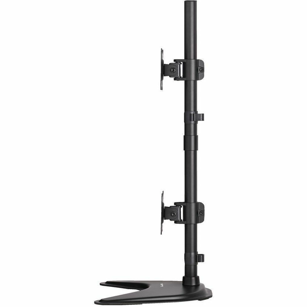 Tripp Lite Dual Vertical Flat-Screen Desk Mount Monitor Stand Clamp Swivel Tilt 15" to 27" Flat Screen Displays - 20 lb Load Capacity - 23.6" Height x 17.7" Width x 10" Depth - Desktop - Metal - Black - DDR1527SDC