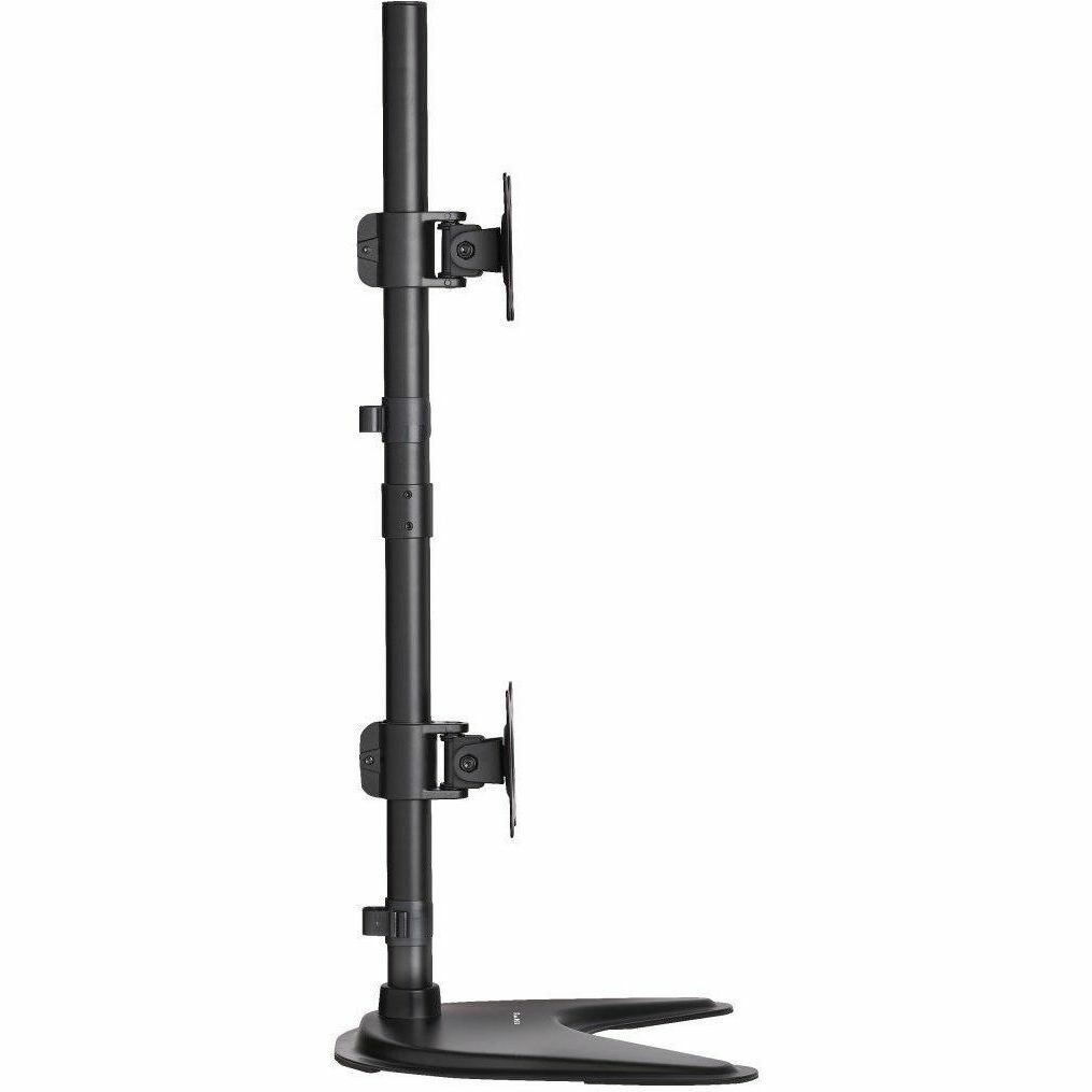 Tripp Lite Dual Vertical Flat-Screen Desk Mount Monitor Stand Clamp Swivel Tilt 15" to 27" Flat Screen Displays - 20 lb Load Capacity - 23.6" Height x 17.7" Width x 10" Depth - Desktop - Metal - Black - DDR1527SDC