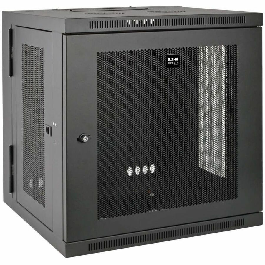 Tripp Lite 12U Wall Mount Rack Enclosure Server Cabinet Swinging Hinged Door Deep - For UPS - 12U Rack Height x 19" Rack Width x 24.50" Rack Depth - Wall Mountable - Black - 200 lb Maximum Weight Capa - SRW12USDP