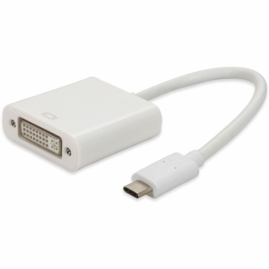 AddOn USB 3.1 (C) Male to DVI-I (29 pin) Female White Adapter - 100% compatible and guaranteed to work - USBC2DVIIW