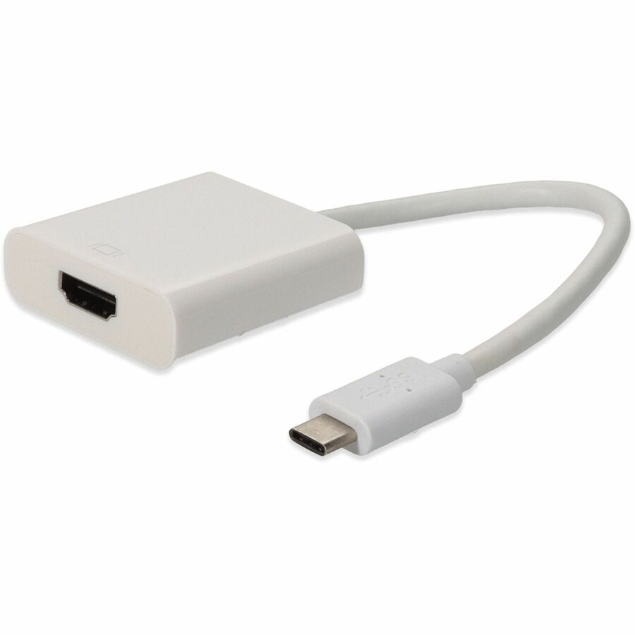 AddOn USB 3.1 (C) Male to HDMI Female White Adapter - 100% compatible and guaranteed to work - USBC2HDMIW